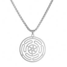 1件套赫卡忒之轮项链，赫卡忒的魔法星环，不锈钢首饰套装，女士款 - 銀色 - 查看 2