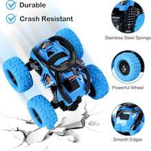 Four Wheel Drive Inertia Off-Road Vehicle - Competitive Vehicle - Rolling Stunt Sports Car - Children's Anti Fall Toy Car - Stunt Rolling Car - Cool And Dazzling Macaron Rolling Car Can Be Used As The Perfect Halloween Gift - Christmas Gift - Holiday Party Gift - Blue - View 5