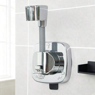 Adjustable Shower Head Holder Wall Mounted Shower Wand Holder For Bathroom, No Drill