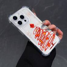 Funda de Teléfono de Estilo Navideño a Prueba de Golpes de Cuatro Esquinas, Compatible con iPhone 17 Air 17/16/15/14/13/12/11 Pro/Pro Max/Plus, Compatible con Samsung Galaxy A14/A15/A16/A25/A26/A34/A35/A36/A53/A54/A55/A56, Compatible con Fundas de Teléfono  G10/G30/G52/G82/G71S/G54/G64/G54 Power/G84, Funda Suave de TPU, Simple y Personalizada, a Prueba de Golpes ﻿ - transparente - Ver 5