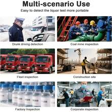 AT7000 Fuel Cell Breathalyzer With Non-Contact Design, Professional-Grade Alcohol Rapid Detection For Drunk Driving, LCD Screen, Perfect For Personal/Household/Party Alcohol Tester Use Powered By 4xAA Batteries(Batteries Not Included) - White - View 8