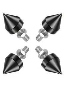 4颗带钉车牌螺丝 - 迷彩图案，耐用铝合金材质，适用于汽车、卡车、摩托车 - 时尚装饰，车辆个性化定制，光滑金属质感，高品质紧固件 - 彩色 - 查看 10