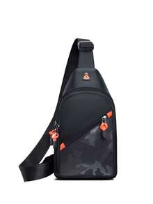 New Stylish Camouflage Sling Bag For Men, Multifunctional Large Capacity Chest Bag Unisex Backpack, Casual Sports Travel Crossbody Shoulder Bag With Earphone Hole, Waist Belt Pouch, Suitable For Students, Commuting, Gifts, Autumn, Christmas, Valentine's Day, Back To School, Thanksgiving, Retro Sports Style, Casual Men's Bag, Wallet, Business Messenger Bag, Men's Gift, Christmas Gift