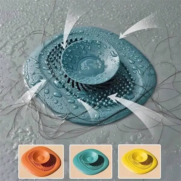 5pcs Kitchen & Bathroom Sink Drain Strainer, Shower Filter, Drain Cover, Hair Catcher, Bathtub Stopper, Sink Drain Filter, Faucet Accessories, Home & Garden Supplies