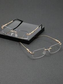 两副复古黑色双梁时尚眼镜，男士款，日常佩戴时尚百搭，可搭配毛衣、外套、新年旅行、休闲装，四季皆宜 - 彩色 - 查看 1