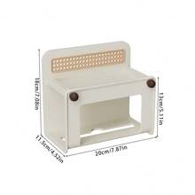 1个免钻孔壁挂式碳纤维浴室置物架纸巾架和毛巾架 - 重型黑色节省空间收纳架，带粘垫，适用于浴缸/淋浴房，可放置纸巾/卷纸（易于安装，适合小型浴室） - 彩色 - 查看 15