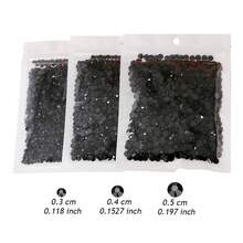 3000/2000/1200/10000/12500/20000颗 果冻黑多色AB彩大包装 3-5mm 散装批发低价树脂非烫钻平底塑料水晶美甲DIY亮片