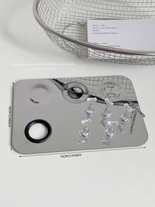 Set de decoraciones de arte de uñas 3D - Incluye base magnética rectangular, piezas de ajedrez de aleación transparente iridiscente de colores surtidos para DIY, exhibición de esmalte de uñas, accesorios de fotografía de uñas, accesorios de arte de uñas - Multicolor - Ver 24