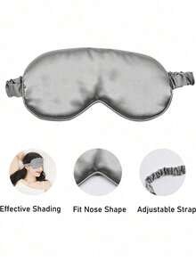 Single-Pack Side-Sleeping Eye Masks, Unisex, Light-Blocking Sleep Masks, 3D Cup-Shaped Design, Soft And Breathable, With Adjustable Elastic Band, Suitable For Various Occasions Such As Airplane Naps, Going To School, Traveling, And Staying At Home. - 香檳色 - 查看 3
