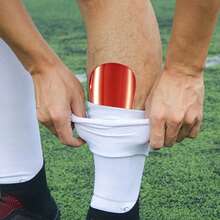 1 Pair Mini Master Electroplated Football Shin Guards, Adult Clip-On Leg Protectors - Thick And Durable Mini Football Shin Pads, Suitable For All Seasons - Multicolor - View 7