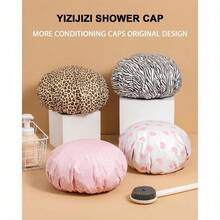 2 Pcs Unisex Hot Therapy Cap Pink Thermal Heat Reusable Deep Conditioning Hair Care Accelerate Mask Hot Oil Treatment For Home Salon Use - 黑白條紋 - 查看 9