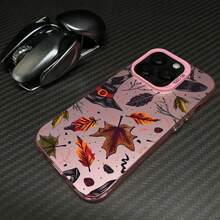 Funda de hojas con sombrero de calabaza y bruja para Apple 17 16 15 14 13 12 11 Pro Plus Max 1716E, funda mate a prueba de golpes para teléfono - 3 - Ver 9