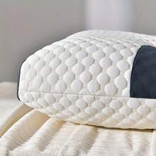Buy 1 Get 1 Free, 2 Soft Woven Neck Massage Couple Pillows - Adjustable Ergonomic Orthotic Profile Support, High Quality Pillow Core, Sleep Comfort, Removable Pillowcase - 灰色 - 查看 3