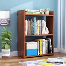 Bookcase Wooden Bookshelf 3-Tier Storage Unit Home Office And Living Room Display Shelf A283 Coffee - Coffee - View 1