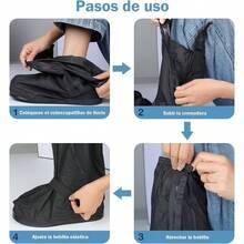 Cubrezapatos Impermeables, Cubrezapatos para Hombre y Mujer, Cubrezapatos de Limpieza, Cubrezapatos para Moto de Exterior, Cubrezapatos de Viaje Reutilizables con Cremallera 1 par - CH - Ver 7