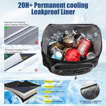 Backpack Cooler Insulated Leak Proof For Men Women 36 Cans Soft Cooler Backpack Insulated Waterproof Large Capacity Coolers Bag Portable For Lunch Camping Travel Picnic Hiking (Black) - Black - View 4