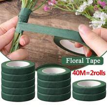 100米/5卷绿色花茎缠绕胶带，适用于花束、花店DIY工艺品装饰，适合情人节、母亲节、复活节、万圣节、圣诞节和其他节日。 - 彩色 - 查看 13