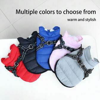 Pet Autumn/Winter Warm Vest, Thermal Lined Warm Dog Jacket With Zipper, Anti-Pinch Hair Cat Dog Winter Clothes