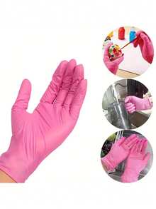 100/20/6 bucăți mănuși de nitril de unică folosință, fără pudră, disponibile în mărimile S, M, L, XL, mănuși de curățenie durabile pentru uz casnic, bucătărie, baie, curățenie, manipularea alimentelor, tatuaje, frumusețe, vopsirea părului, animale de companie, salon de înfrumusețare, produse de curățenie, electrocasnice mici, mănuși multifuncționale (negre) (fără cutie) - Multicolor - Vizualizare 11