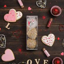 4 adornos colgantes de San Valentín para árbol con forma de corazón brillante para fiestas en casa. - Champán - Ver 4