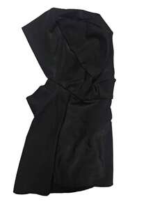 1pc Women's Elegant Solid Color Polyester Swim Cap, Summer - Black - View 2