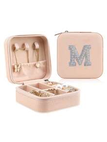 Hộp đựng trang sức đa năng có khóa kéo, đính chữ cái giả ngọc trai, hộp đựng trang sức di động đa năng, có các màu đen, trắng, hồng, xanh lá cây, có thể đựng son môi, dây chuyền, nhẫn, bông tai, hộp đựng trang sức nhỏ, hộp đựng trang sức đa năng, hộp đựng trang sức nhỏ gọn, hộp sắp xếp trang sức, hộp đựng đồ trang sức, hộp đựng trang sức du lịch di động, hộp đựng trang sức dung tích lớn, hộp đựng trang sức tối giản, hộp trang điểm, hộp đựng mỹ phẩm, hộp đựng sơn móng tay, giá đựng trang sức. - Nhiều màu - Xem 12