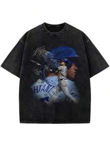 Japanese Wave Los Angeles LA Baseball Custom Graphic-Shirt, Unisex Cotton Shirt Men And Women, Him Her, Summer Casual Women Shirt, Birthday 4ZVJ - màu đen - Xem 1