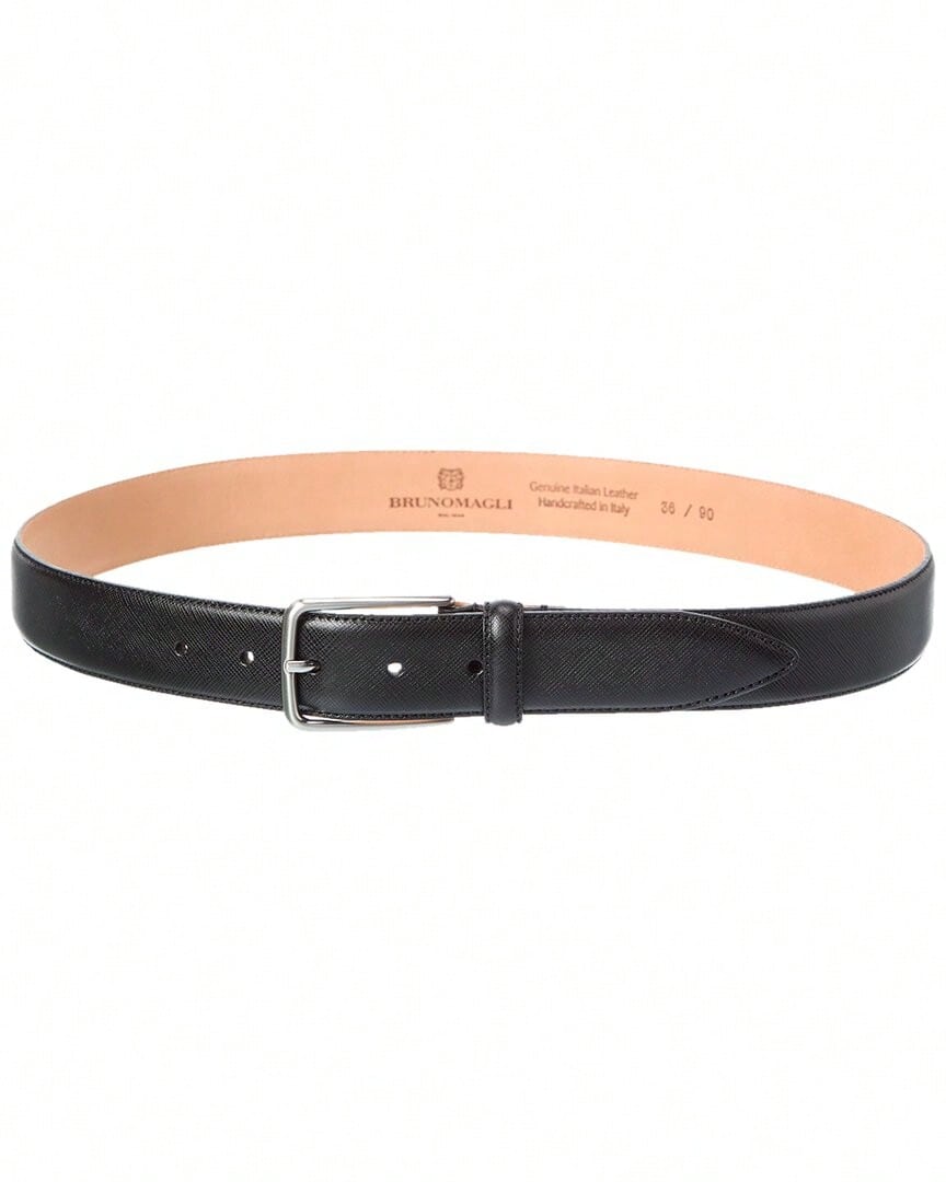 Bruno Magli Emilio Leather Belt - màu đen - Xem 1