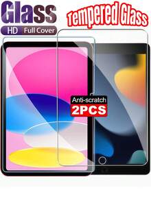 2片装，适用于13/10/9英寸Pro、2025/2024款11英寸Air、12.4/10.9/11英寸Galaxy S8/S7/S9/S10 FE、MatePad/荣耀等机型。高清钢化玻璃屏幕保护膜，9H硬度，防爆防刮，兼容Apple Pencil。 - 無色 - 查看 35