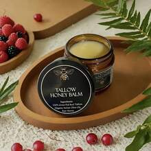 Organic Grass-Fed Beef Tallow Balm With Raw Honey, Moisturizing Cream For Soft, Smooth Skin, Handmade A.L.L-N.A.T.U.R.A.L Moisturizer - 白色 - 查看 2