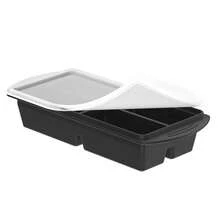 1 pieza Bandeja de congelador de silicona con tapa, para congelar y almacenar sopa, caldo, sobras, recipiente de congelador de sopa para microondas - Morado - Multicolor - Ver 22