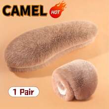 QKC 1 Pair Thick Warm Fleece Insoles - Super Soft Plush Texture - Cold-Proof Insoles, Suitable For Men And Women's Winter Slippers, Boots, Moccasins - Integrated Warmth And Comfort - Easy To Use And Store - Winter Warm Insoles - Multicolor - View 10
