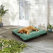 Large, Medium, And Small Dog Beds With Waterproof Lining, Ergonomic Pet Bed, Soft Short Plush Surface With Egg Crate Foam, Machine-Washable Pet Bed With Removable Cover And Non-Slip Bottom - 綠色 - 查看 2