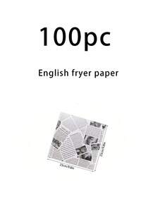 50/100张烘焙纸、羊皮纸、三明治包装纸、烘焙用品（图案位置不对称、随机） - 彩色 - 查看 18