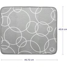 VV Ubbi Tapete de microfibra para secar platos tapete de secado de biberones tapete para encimera de cocina paquete de 2 - Gris - Ver 2