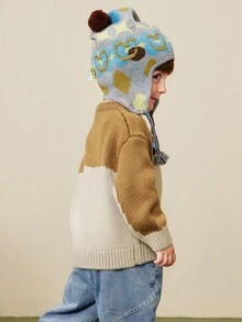 mini bala Kids Soft Knit Sweater Boys Girls Warm Cute Winter 2025