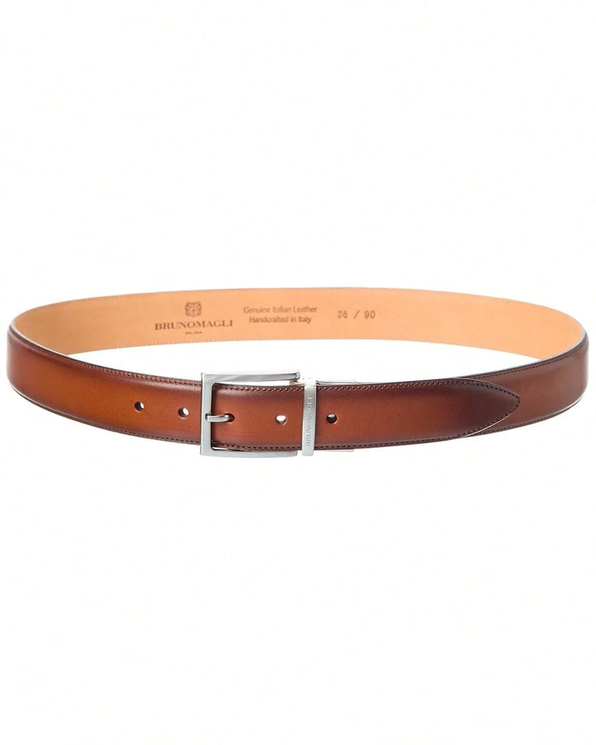 Bruno Magli Romeo Leather Belt - 棕色 - 查看 1