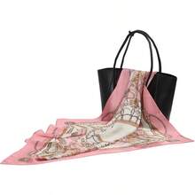 Pauelo de seda para mujer, 70x 70, ligero, varios colores, Cadena/Rosa/Rosa/Plata, 27.5 inches - inicial - Ver 5