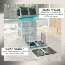 HOMCOM Storage Bins - Màu xanh lam - Xem 2