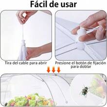 6 Cubierta Protectora Alimento 43 * 43 * 25 cm Cubierta de Comida Food Cover Reutilizable y Plegable al Aire Libre Tapas de Alimento Mantener Fuera de las Moscas Insectos Mosquitera - 434325 cm - Ver 3