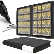 D DACCKIT  Binder Holds 640 S - 16-Pocket Top Loader Binder For 3 X 4 Rigid Card Holders Designed For Organizing Trading Cards And Sports Cards With Durable Classic Black Construction For Long-Term Storage And Easy Access In Collectible Card Management - 經典黑色 - 查看 1