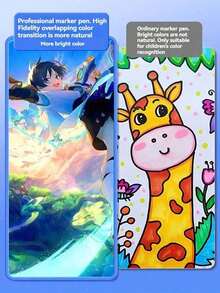 60 Colors Dual Tip Art Markers, Alcohol Based Markers, Sketch Markers, Permanent Alcohol Markers With Drawing Box, Black Pen Holder, Party Favors, Christmas Decorations, Home Decor, Available In 12/24/30/36/48/60 Colors - Multicolor - View 11