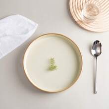 Richmount 4-Piece Stoneware Pasta Bowl Set(Set For 4) - Vanilla trắng viền nâu - Xem 5