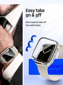 BOLLYMORE Transparent PC Protective Case Suitable For Apple Watch Series 11/SE 3/Ultra 3/38/41/40/44, Shock-Resistant Hollow Design, Also Fits Series 8/Ultra/Series 7/Series 11, 42mm/46mm