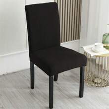 1/4/6pcs Solid Color Jacquard Dining Chair Covers, Stretch Removable Washable Chair Seat Covers For Home, Restaurant, Hotel, Kitchen - Multicolor - View 20