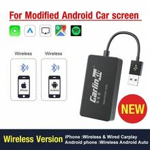 Carlinkit llave electrónica Apple CarPlay inalámbrica USB y sistema operativo Android para coche, llave electrónica para coche, sistema operativo Android, sistema operativo Android, Autokit Mirror Kit,  automática - CCPA inalámbrica - Ver 9