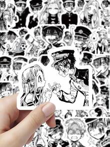 103pcs Anime Stickers - Black & White Manga Style, Featuring Yuji Itadori, Nobara Kugisaki And Classic Interaction Scenes, Diverse Patterns. - Black and White - View 4