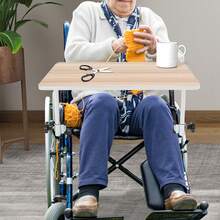 Wood Wheelchair Tray, Wheelchair Tray Table, Detachable Wooden Wheelchair Table - Coffee Brown - View 6