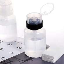 Nail Polish Remover Pump, 1/2 Packs Acetone Pump Dispenser, Alcohol Dispenser Push Down Empty Lockable Pump Dispenser Bottle For Nail Polish And Makeup Remover, 200ml(6.8oz) - Multicolor - View 6