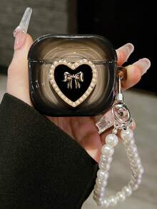 1 buah Casing Earphone - Desain Bunga Pita Mutiara Hati + Gelang Mutiara - Kompatibel dengan Pro/Pro 2/ Pro 3/1/2/3/4 - Tersedia dalam Warna Pink, Hitam, dan Hijau - MultiWarna - View 13